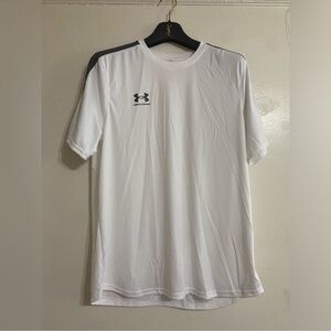 Under Armour Men's White and Black Short Sleeve Tee